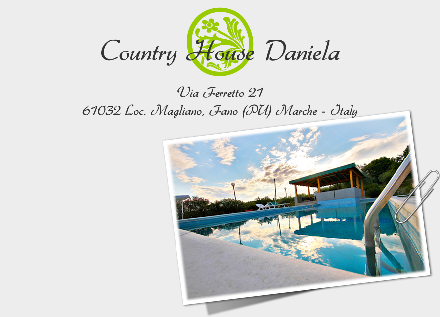 Country House Daniela - Your holidays in the countryside with swimming pool, tennis court, near the beach and mountains, in the beautiful inland of Marche region - Via Ferretto 21, 61032 Fano Loc. Magliano (PU) Marche - Italy